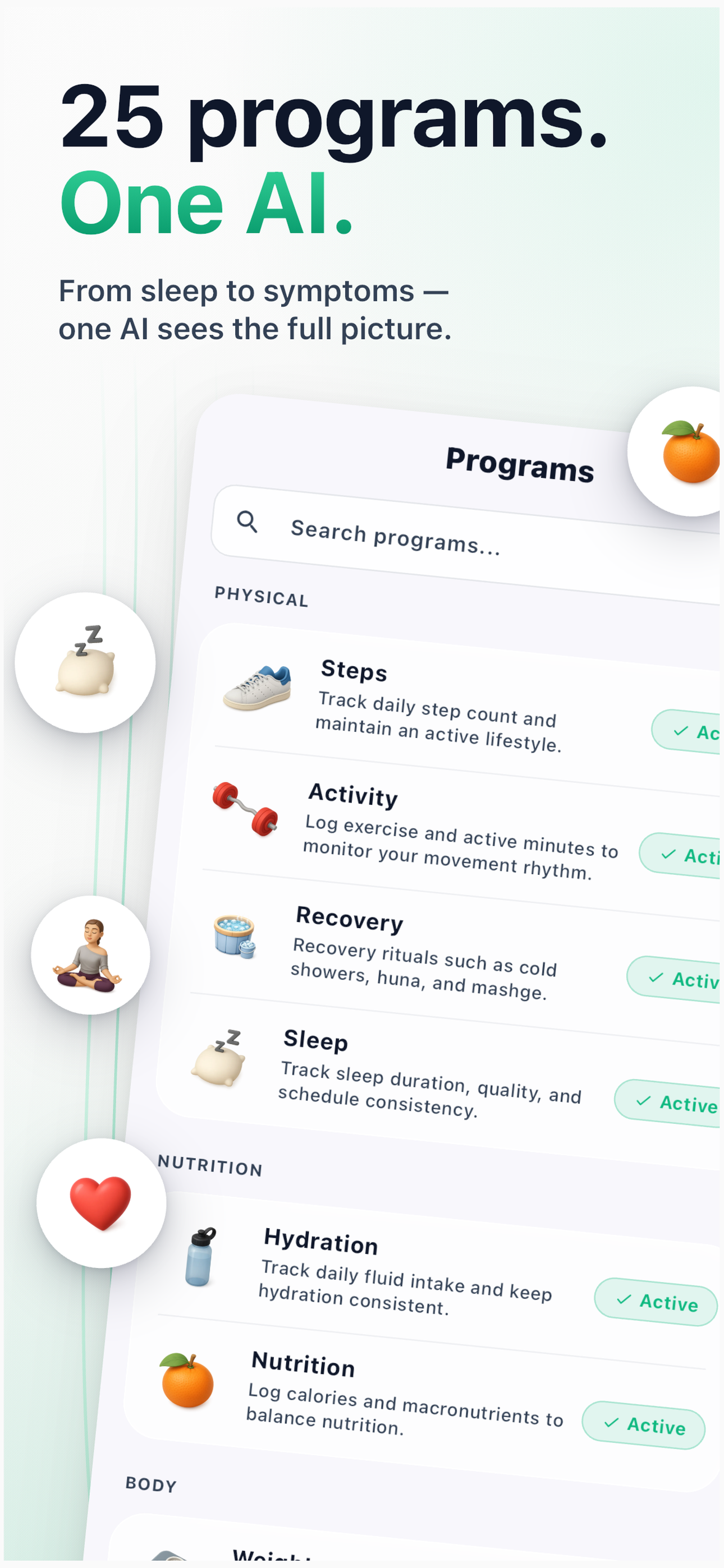 Yesil Health programs dashboard