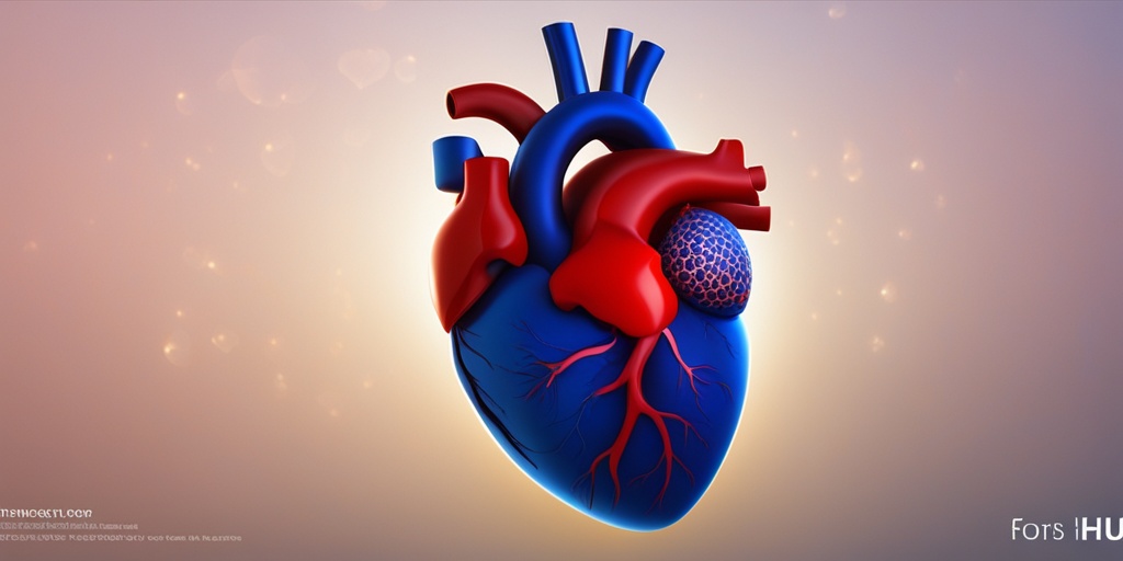 3D render of human heart surrounded by glowing orbs representing risk factors for Congestive Heart Failure.