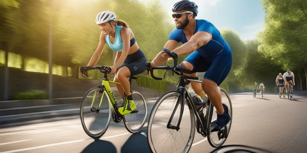 Group of individuals engage in low-impact exercises in vibrant outdoor setting, showcasing success stories and inspiration.