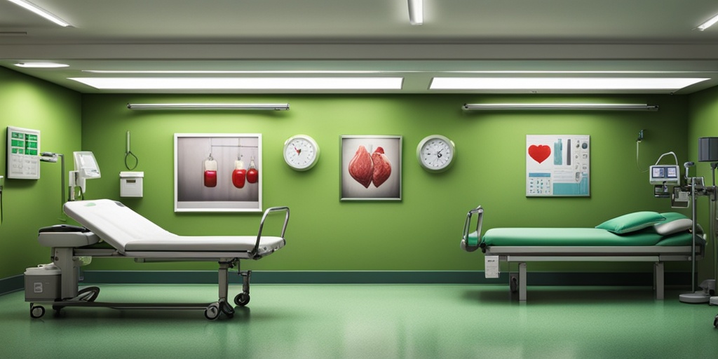 Hospital room scene shows patient surrounded by medical professionals and equipment, highlighting treatment options for Congestive Heart Failure.