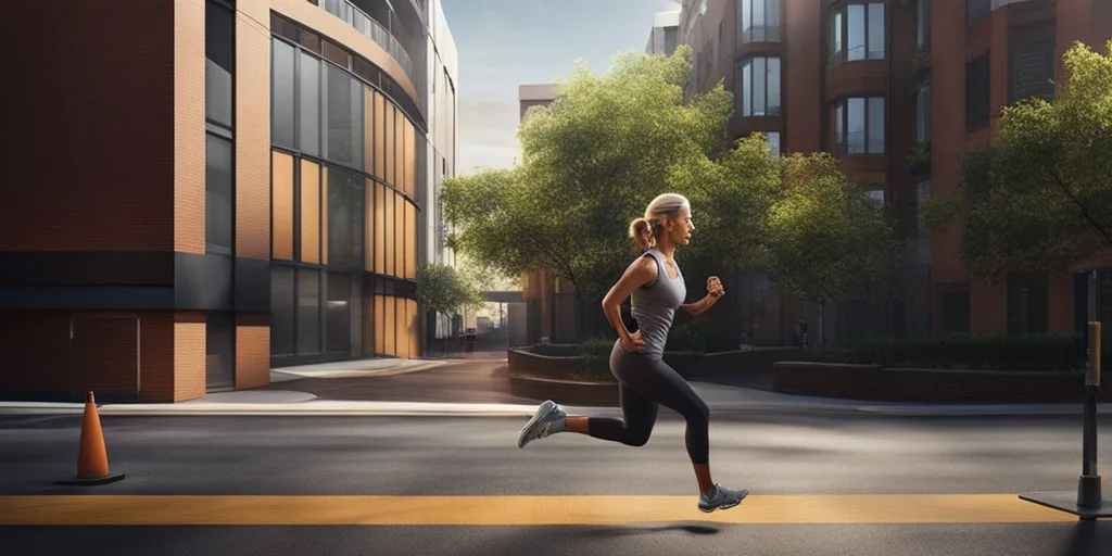 Person performs high-impact exercises in dimly lit urban setting, highlighting risks of osteoarthritis.