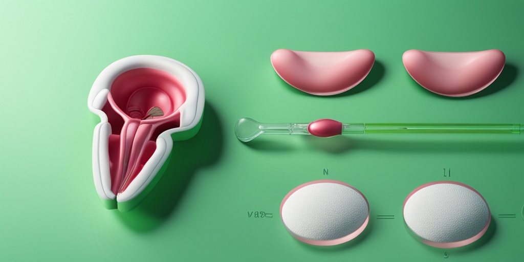 3D rendered uterus showcasing treatment options for uterine bleeding including medication and surgical procedures.