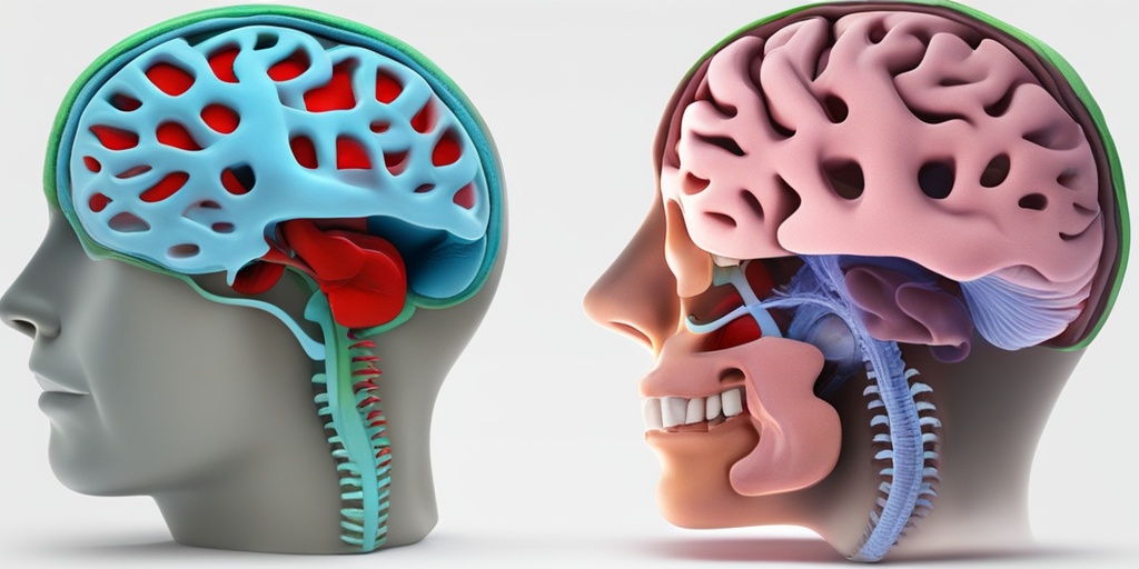 Causes and risk factors of Chiari Malformation depicted in a split-screen image