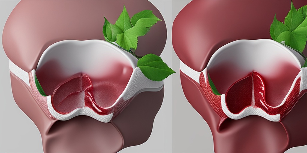 Comparative image of normal and abnormal uterine bleeding with contrasting backgrounds and cinematic lighting.