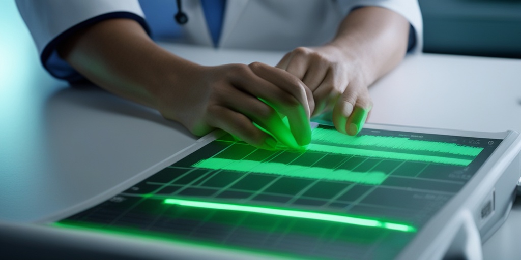 Doctor diagnosing WPW Syndrome with concerned expression, holding ECG printout