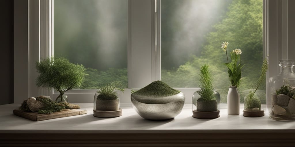 Four quadrants depicting different types of grief, including anticipatory, complicated, collective, and disenfranchised grief, with symbolic objects and muted colors.