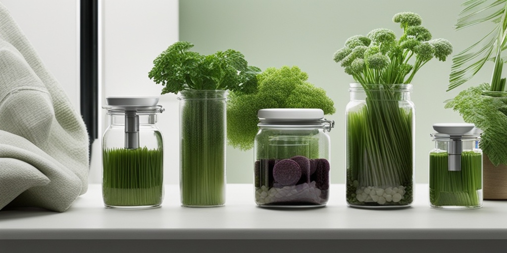 Modern kitchen showcasing various ways to prepare and consume Valerian Root with clean crisp colors and cinematic lighting.