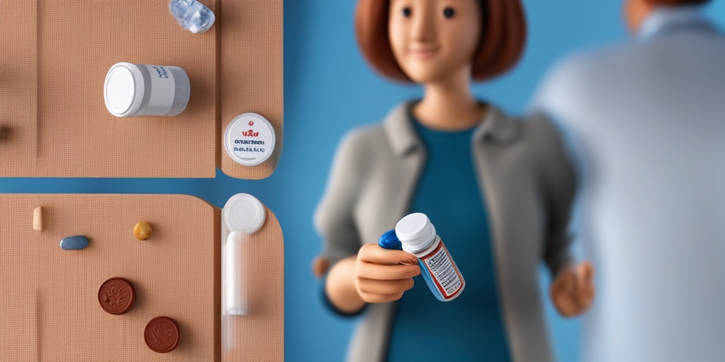 Person holding pill bottle, surrounded by calming tones, representing hope and recovery