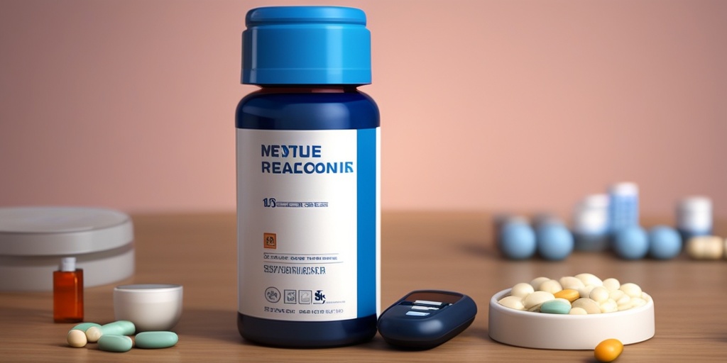 Person holding pill box with medication bottles and prescription pad in background, emphasizing importance of balanced lifestyle.