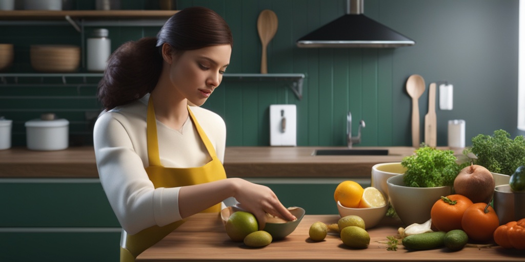 Person washing hands and handling food safely to prevent Listeria infection