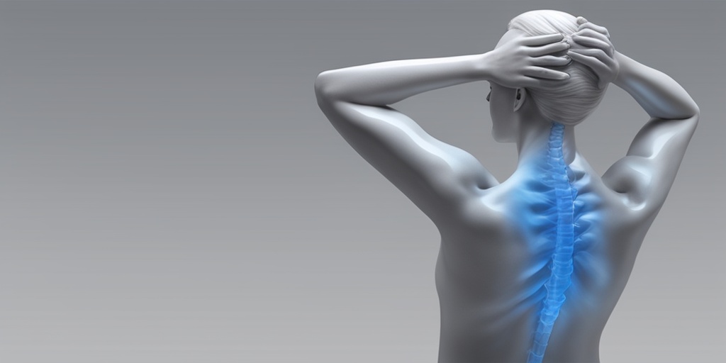 Relaxed person showing symptoms of Thoracic Outlet Syndrome, such as numbness and pain in neck, shoulder, and arm.