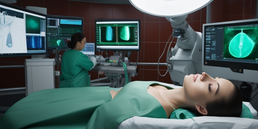 Surgeon performing laparoscopic surgery for Dysfunctional Uterine Bleeding in modern operating room