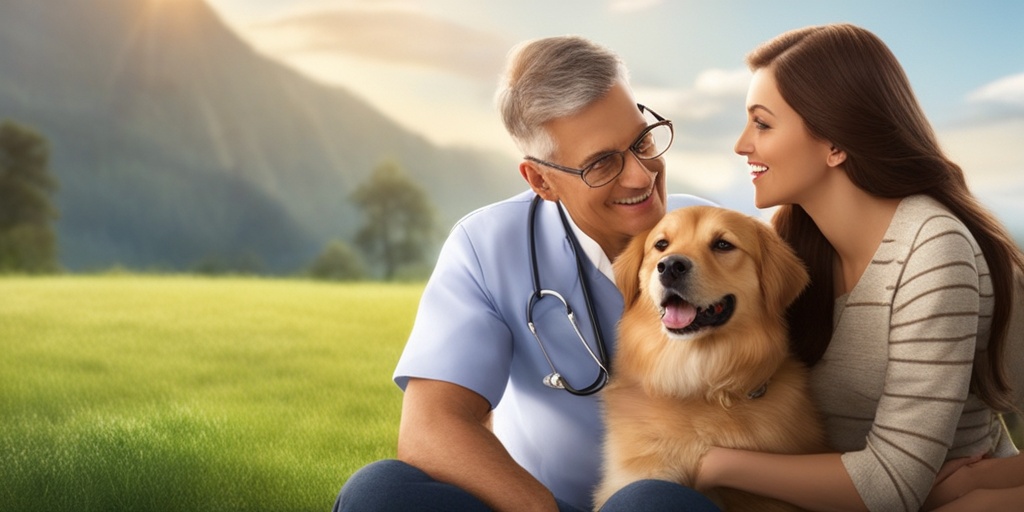 Veterinarian administering vaccine to a pet, emphasizing the importance of preventative care in a professional and trustworthy atmosphere.