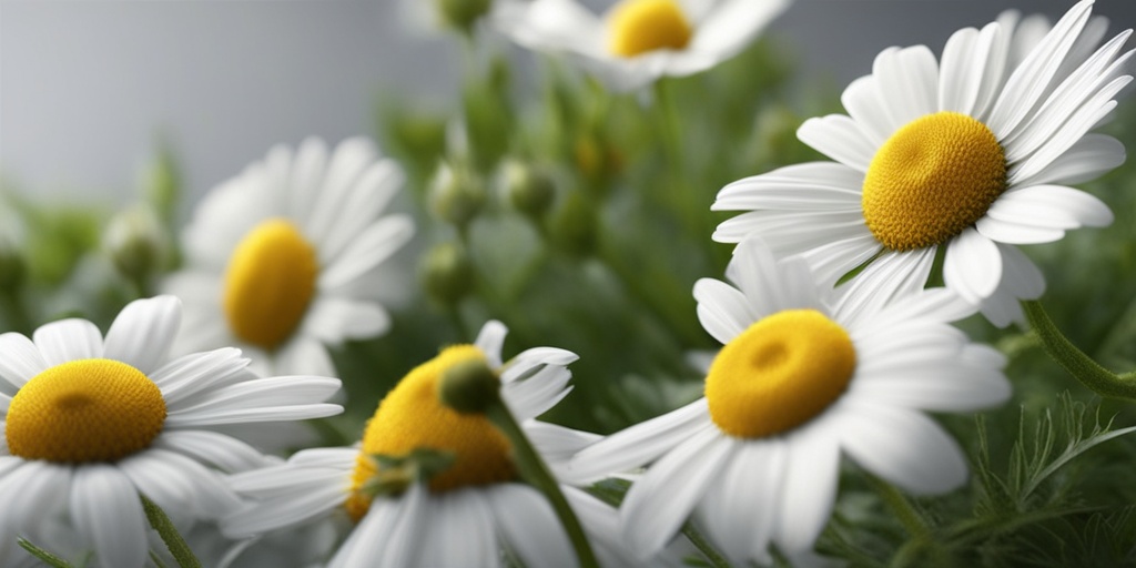 3D model of human body showcasing chamomile's anti-inflammatory effects on skin and underlying tissues with cinematic lighting.