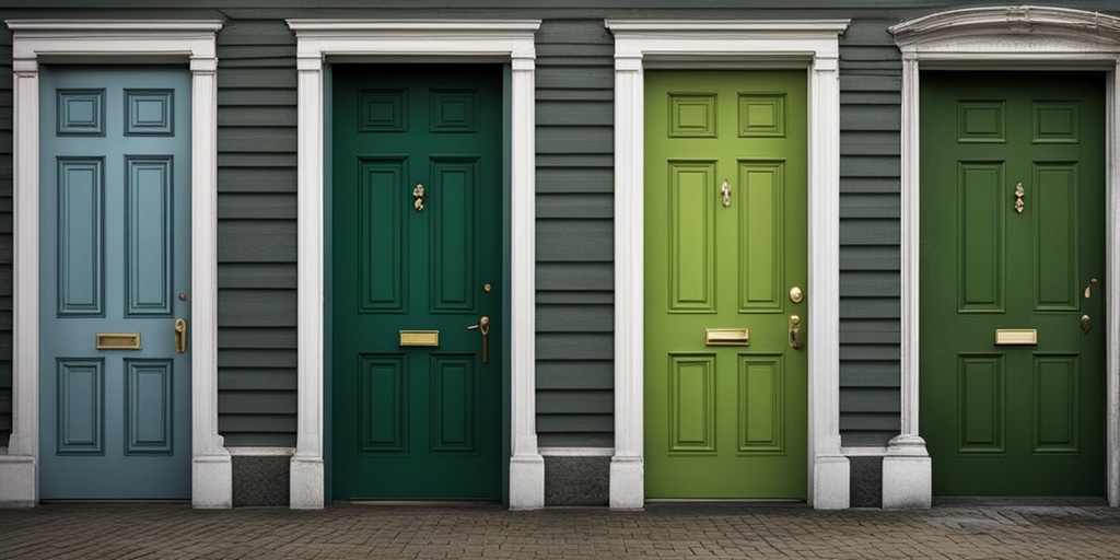 A worn-out door with cracks and scars symbolizes different types of physical abuse, set against a muted green background.