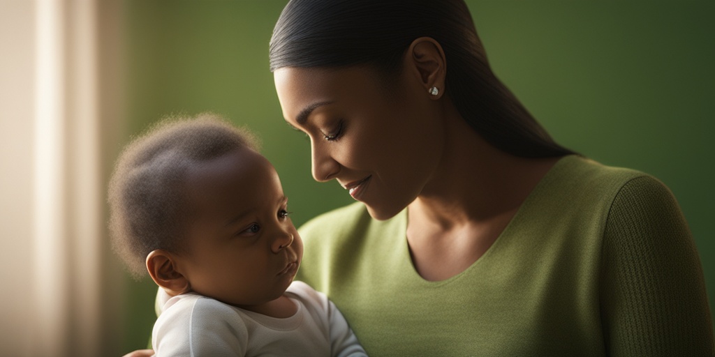 Concerned parent holding infant or child experiencing Meningococcal Meningitis, conveying love and care.