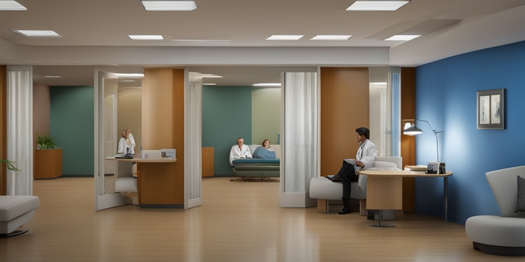 Doctor and patient have consultation in medical office, emphasizing regular health check-ups for fall prevention.