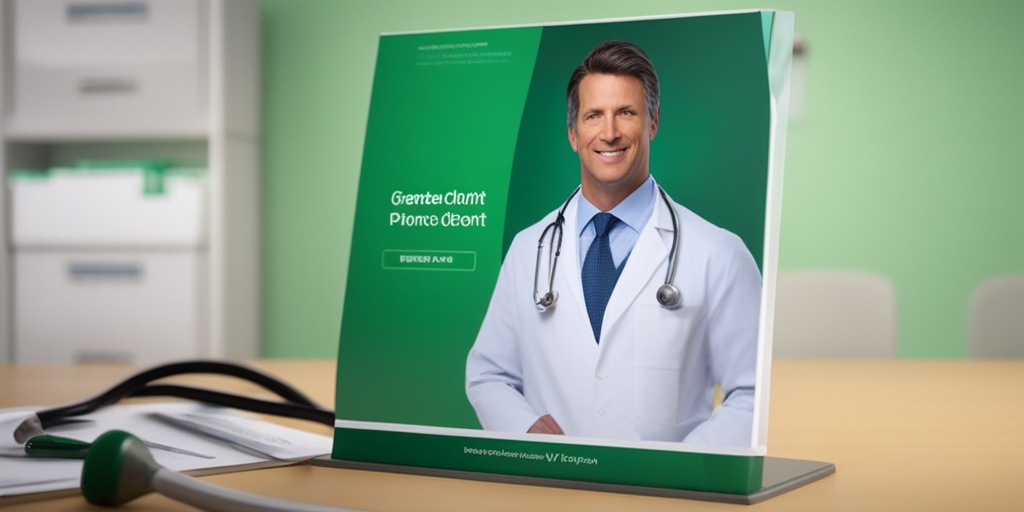 Doctor examining patient's elbow with medical instruments in the background against a calming green background.