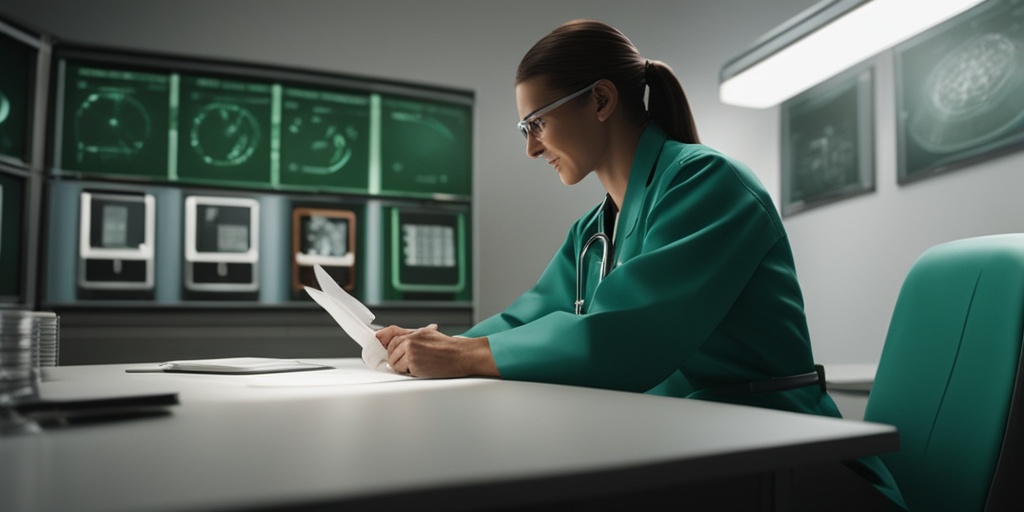 Doctor reviewing medical test results with a patient diagnosed with Acromegaly in a modern office.