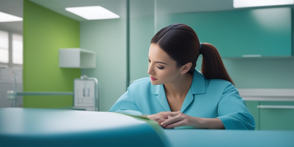 Empowered woman surrounded by green hints, emphasizing prevention and management of cervical ectropion through regular Pap tests and healthy lifestyle.