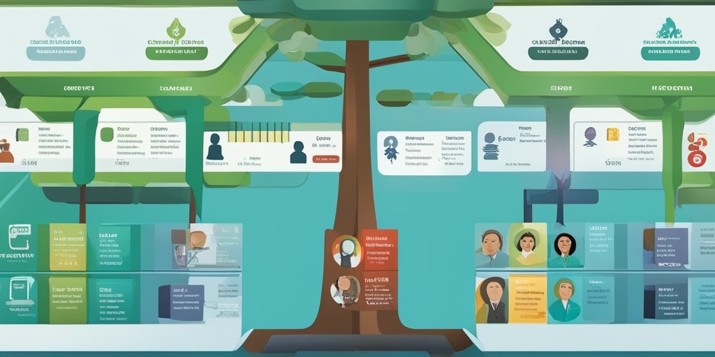 Family tree with gradient blue background and green accents, highlighting genetic mutations and risk factors of Bilateral Acoustic Neurofibromatosis.