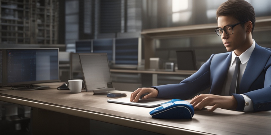 Fatigued person typing with clocks and computers in the background