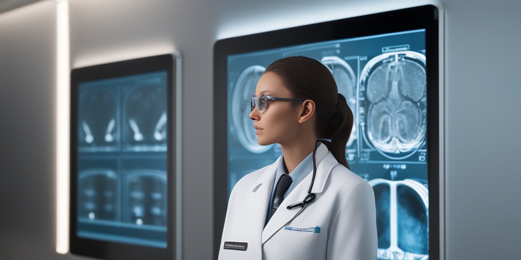 Healthcare professional conducting Dix-Hallpike maneuver on a patient in a subtle blue background.