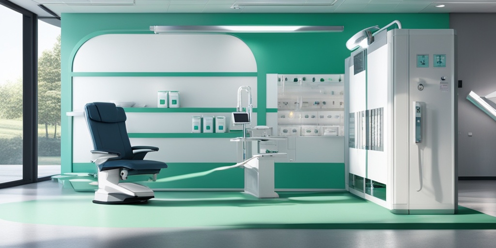 Healthcare professional consults with patient in modern medical facility, surrounded by treatment options for Indiana Type Amyloidosis.