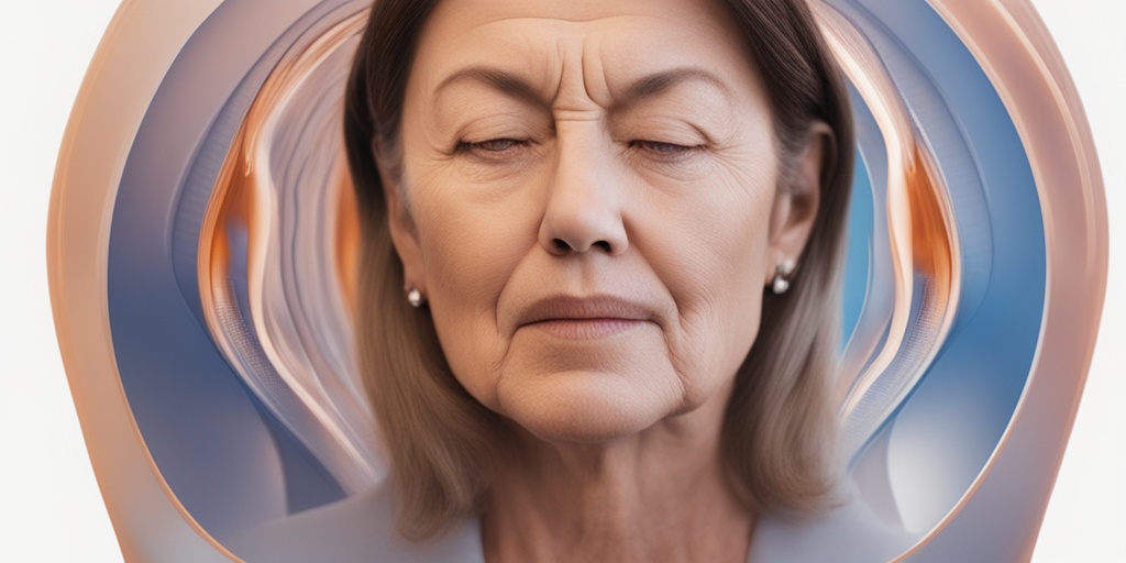 Middle-aged person holding a damaged kidney model with subtle concerned expression against creamy white background.