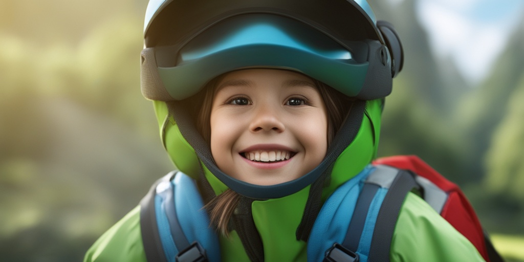 Person engaging in outdoor activity, promoting prevention of biting injuries with subtle green and blue hints in the background.