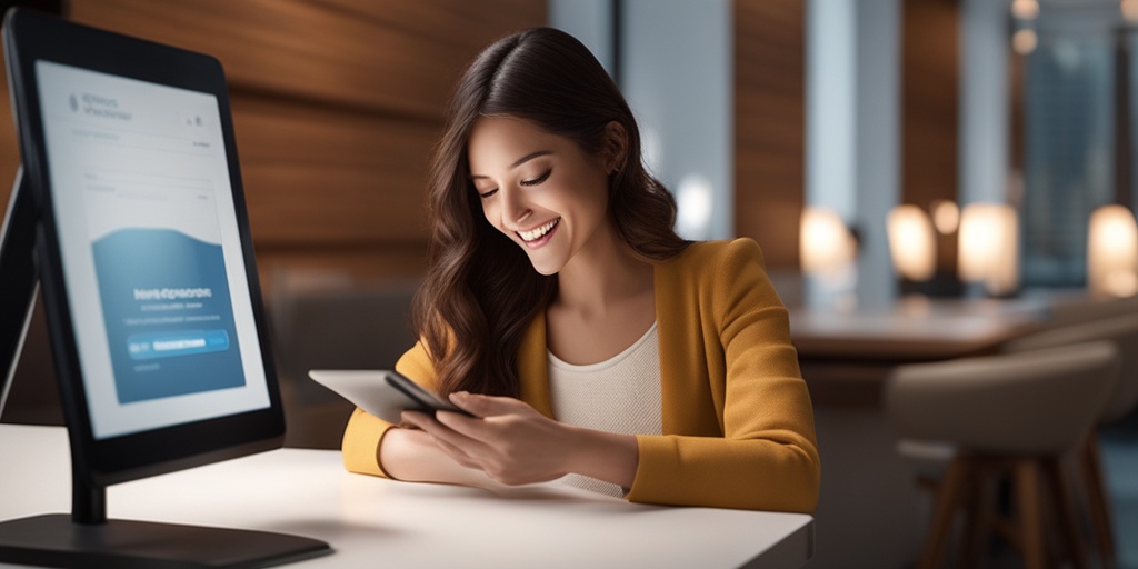 Person reviewing orthodontic treatment costs on a tablet with a soft blue and white background.