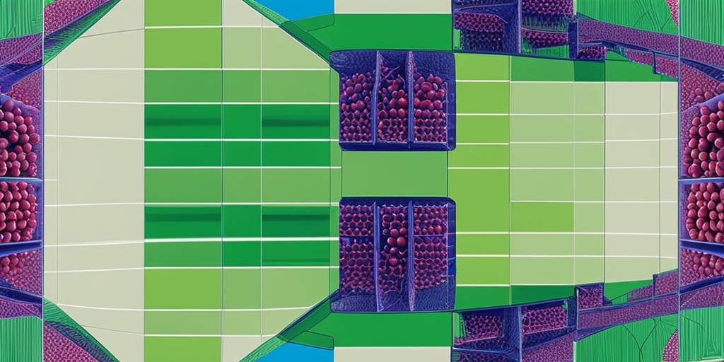 Split-screen comparison of healthy and affected lymph nodes with medical equipment in the background in a harmonious green tone.