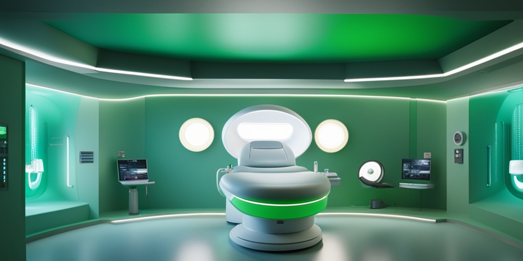 Treatment options for cervical ectropion, including cryotherapy and laser therapy, on a calming green background with medical equipment.