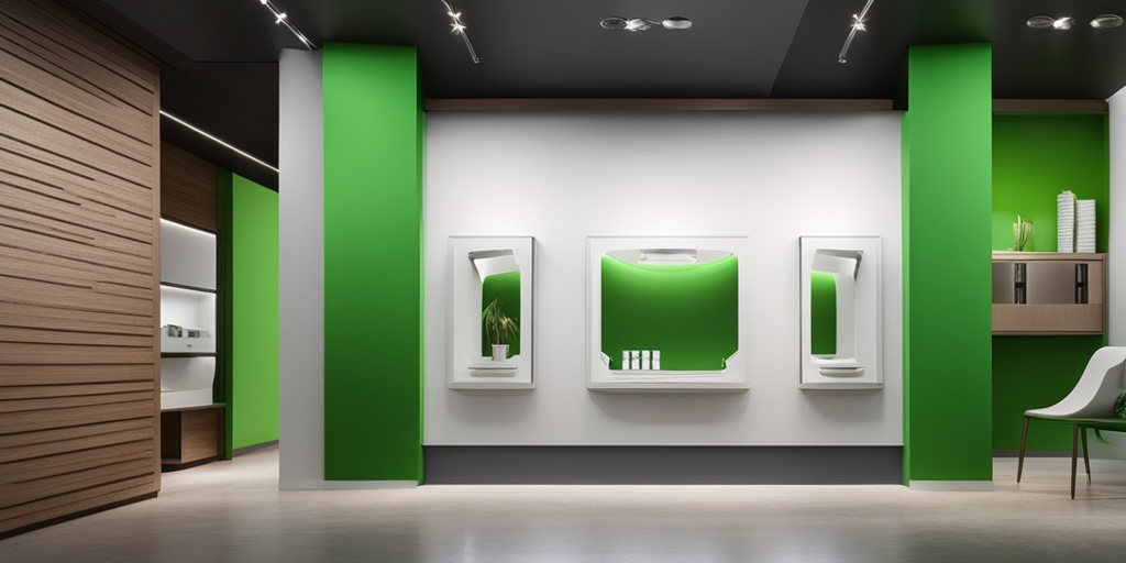 Various orthodontic treatments on a clean green accent wall with soft lighting.