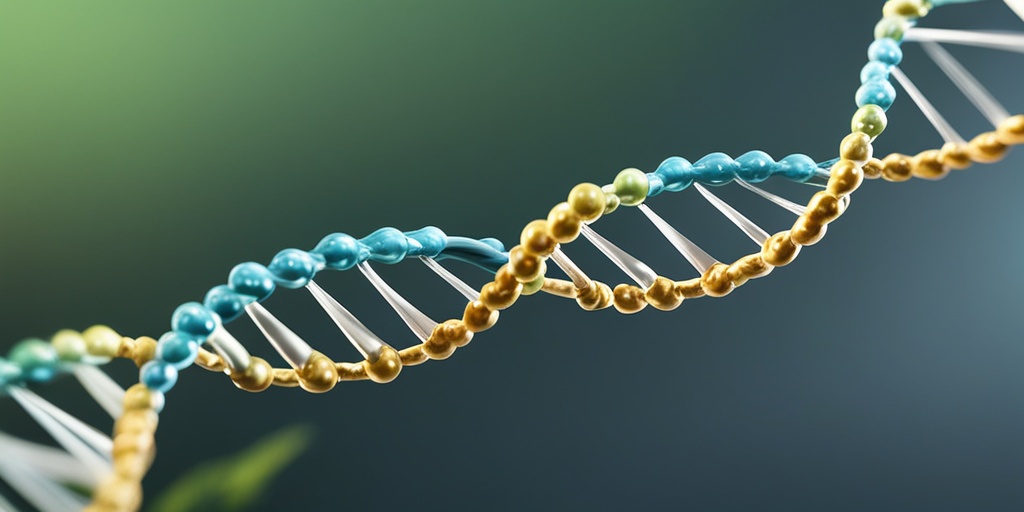 3D DNA double helix model with broken strands, symbolizing genetic risk factors for ovarian epithelial cancer.