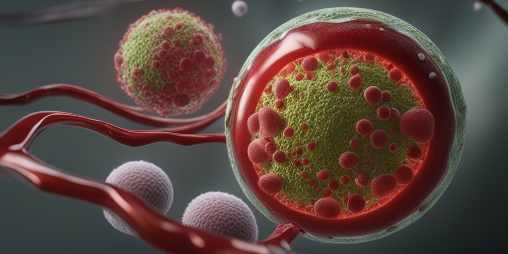 A 3D render of a damaged blood vessel with endothelial cells, platelet thrombi, and red blood cell fragments, highlighting Causes of Microangiopathic Hemolytic Anemia.