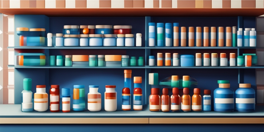 Collection of medications for WPW Syndrome treatment on table or shelf, with subtle blue tone conveying hope.