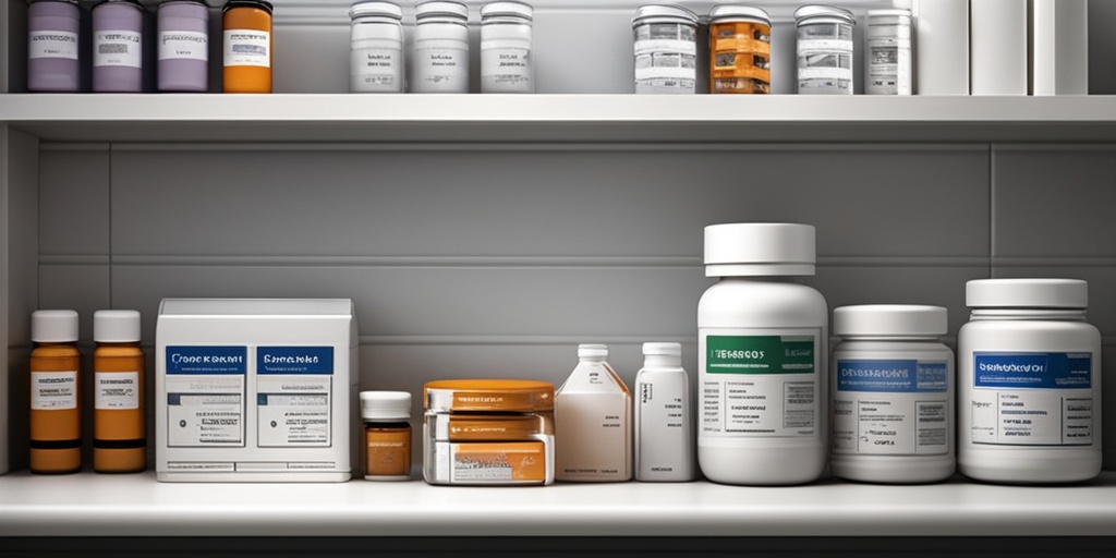 Collection of pills and medication bottles on a table, illustrating treatment options for Takayasu Arteritis.