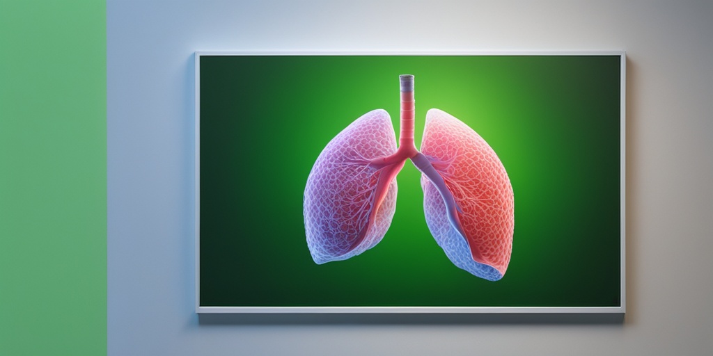 Different types of Non-Small Cell Lung Cancer, including adenocarcinoma, squamous cell carcinoma, and large cell carcinoma, on a green background.