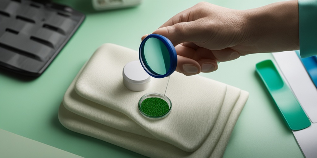 Doctor examining patient's skin lesions with a magnifying glass, highlighting diagnostic process.