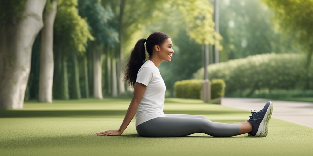 Person engaging in normal daily activity, such as jogging, with fitness tracker and medication bottle in background, conveying sense of normalcy and hope.