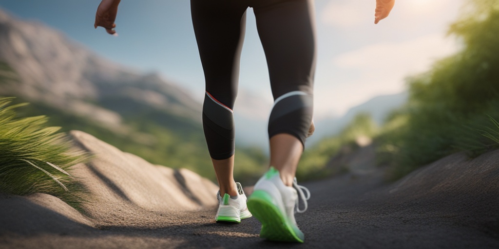 Person engaging in physical activity, such as hiking, with a subtle green background, conveying risk of Reflex Neurovascular Dystrophy.