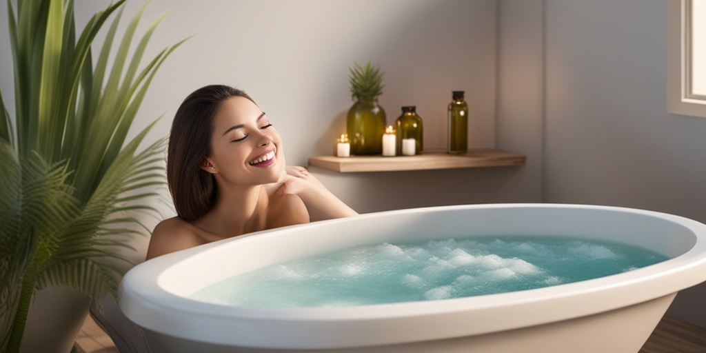 Person sitting in relaxing environment surrounded by natural remedies and homeopathic treatments for itchy skin.