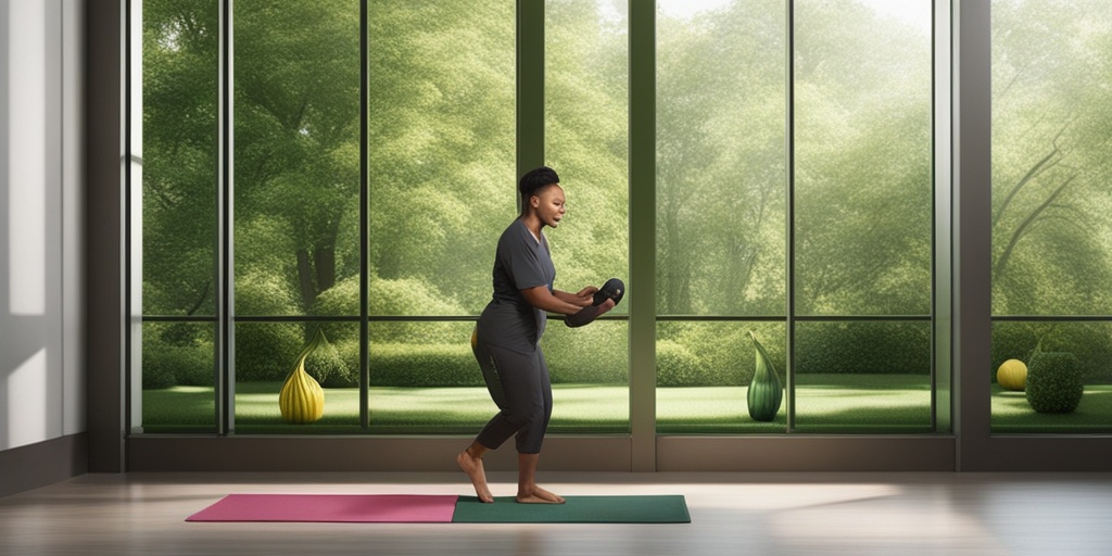 Person with MPS Disorder II engaging in physical therapy in a bright rehabilitation center with a subtle green background, promoting growth and progress.