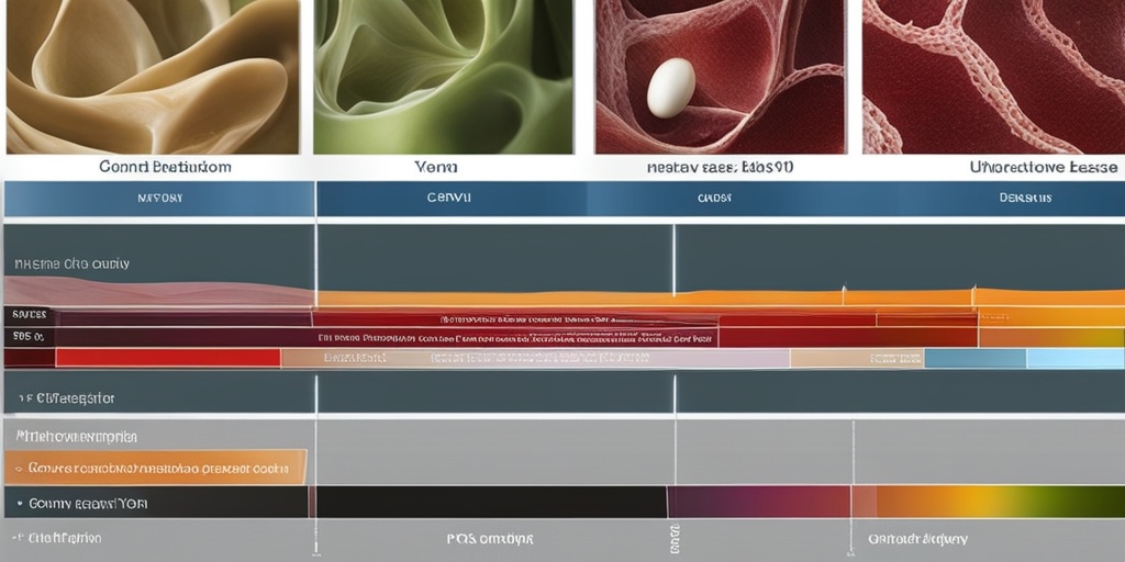 Split-screen comparison of IBS, Crohn's disease, and ulcerative colitis with cinematic lighting.