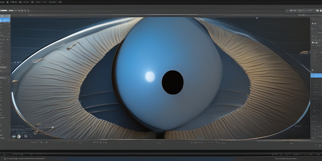 Split-screen image comparing a healthy eye to one with a cataract, highlighting the differences, against a subtle blue background.