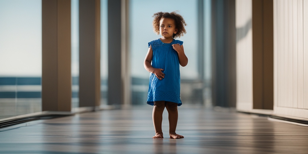 Split-screen image contrasts healthy child with child with MPS I, highlighting symptoms.