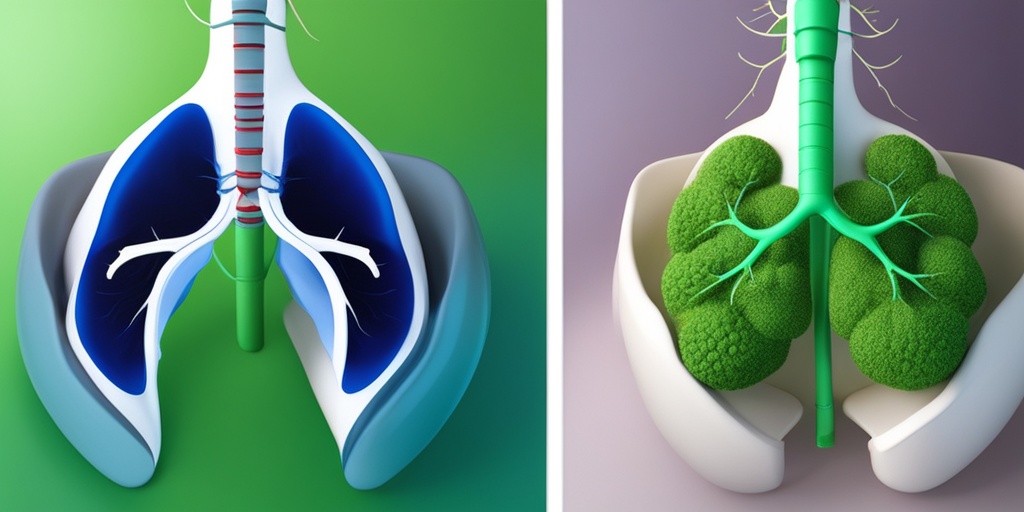 Stages of Non-Small Cell Lung Cancer, from stage 1 to stage 4, on a green background with a subtle grid pattern.