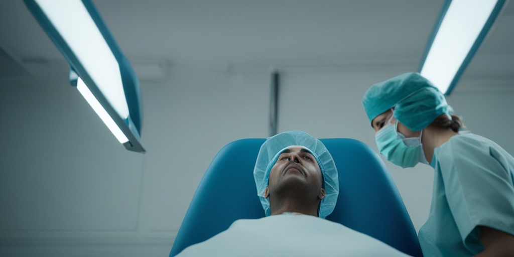 Surgeon performing thyroid surgery in a sterile operating room with precision.