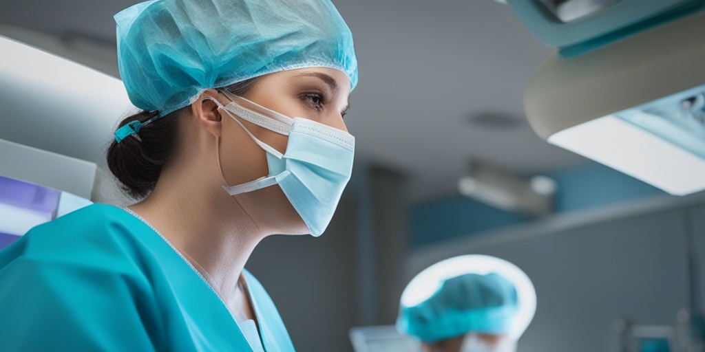 Surgeon's hands perform frenotomy and frenuloplasty surgery to release the tongue-tie.